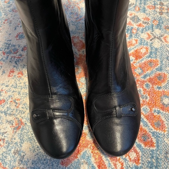 Sisley vintage black leather tall riding boots (no box) - Picture 6 of 10